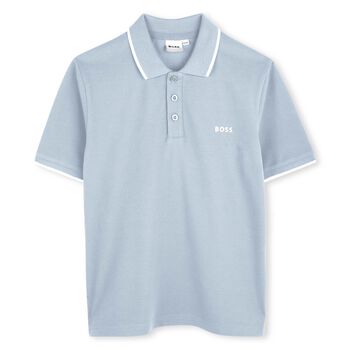 Boys Blue Logo Polo Shirt