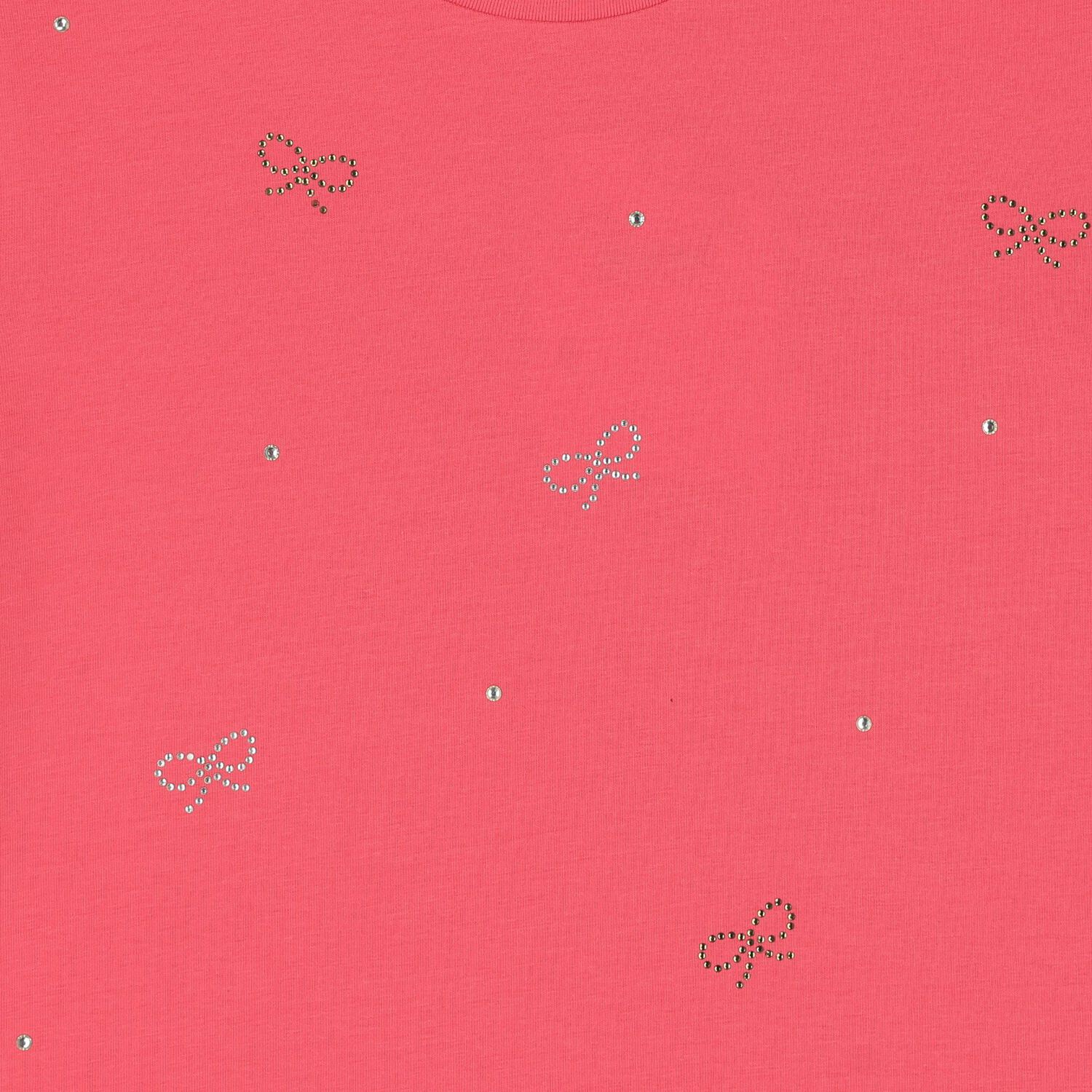 Girls Red Bow T-Shirt, 1, hi-res