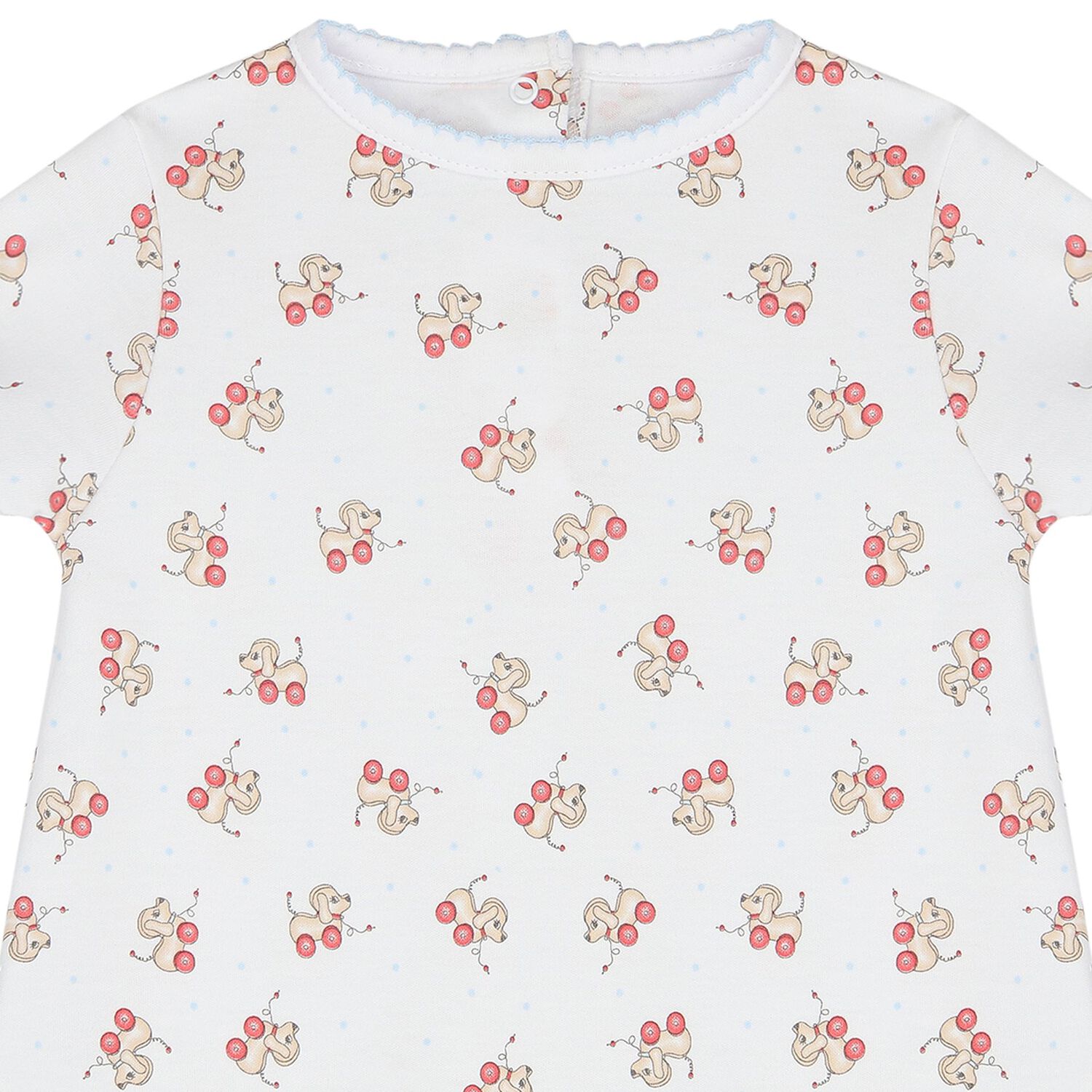 Baby Boys White Toy Print Romper, 1, hi-res