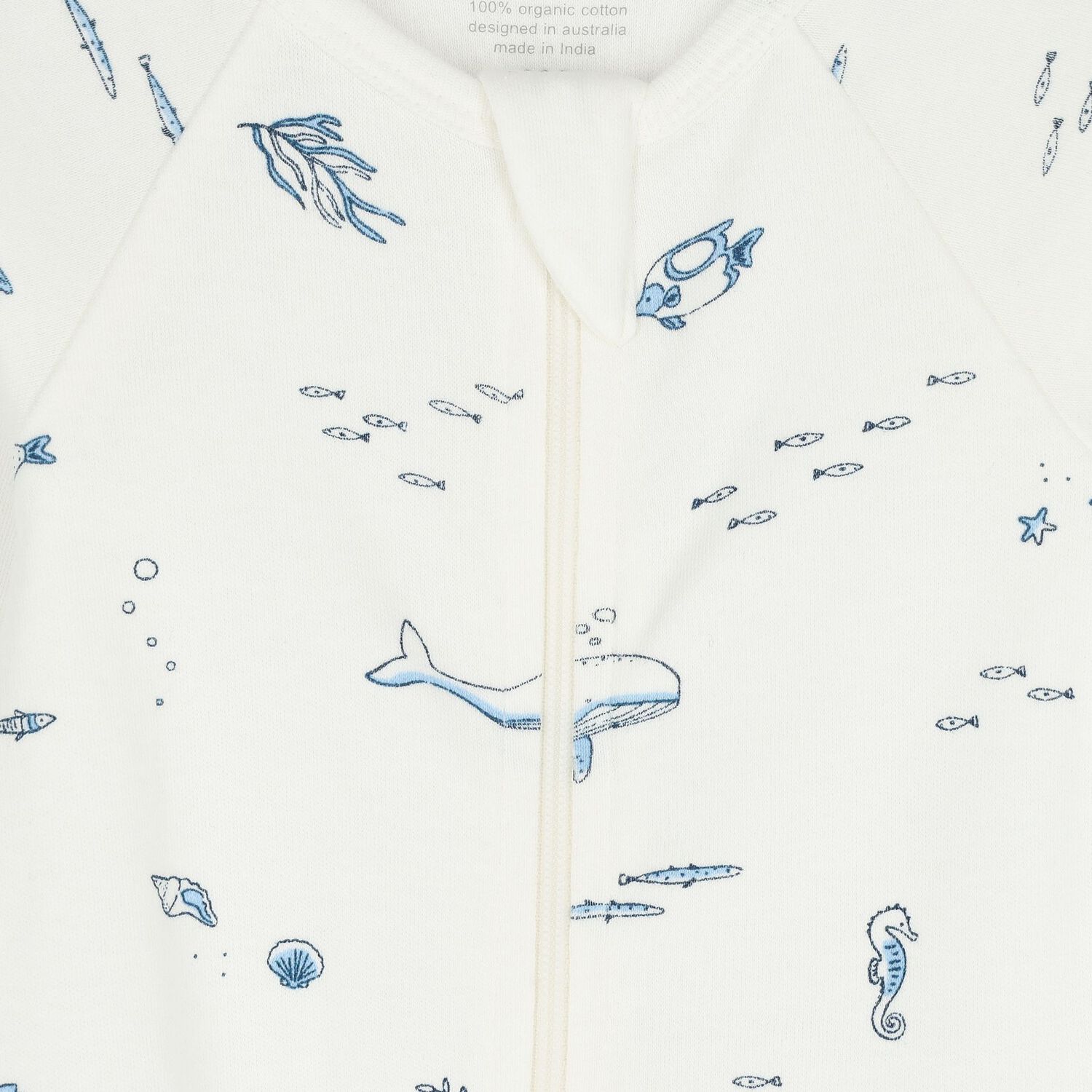 Baby Boys White & Navy Blue Babygrows ( 2 Pack ), 7, hi-res image number null