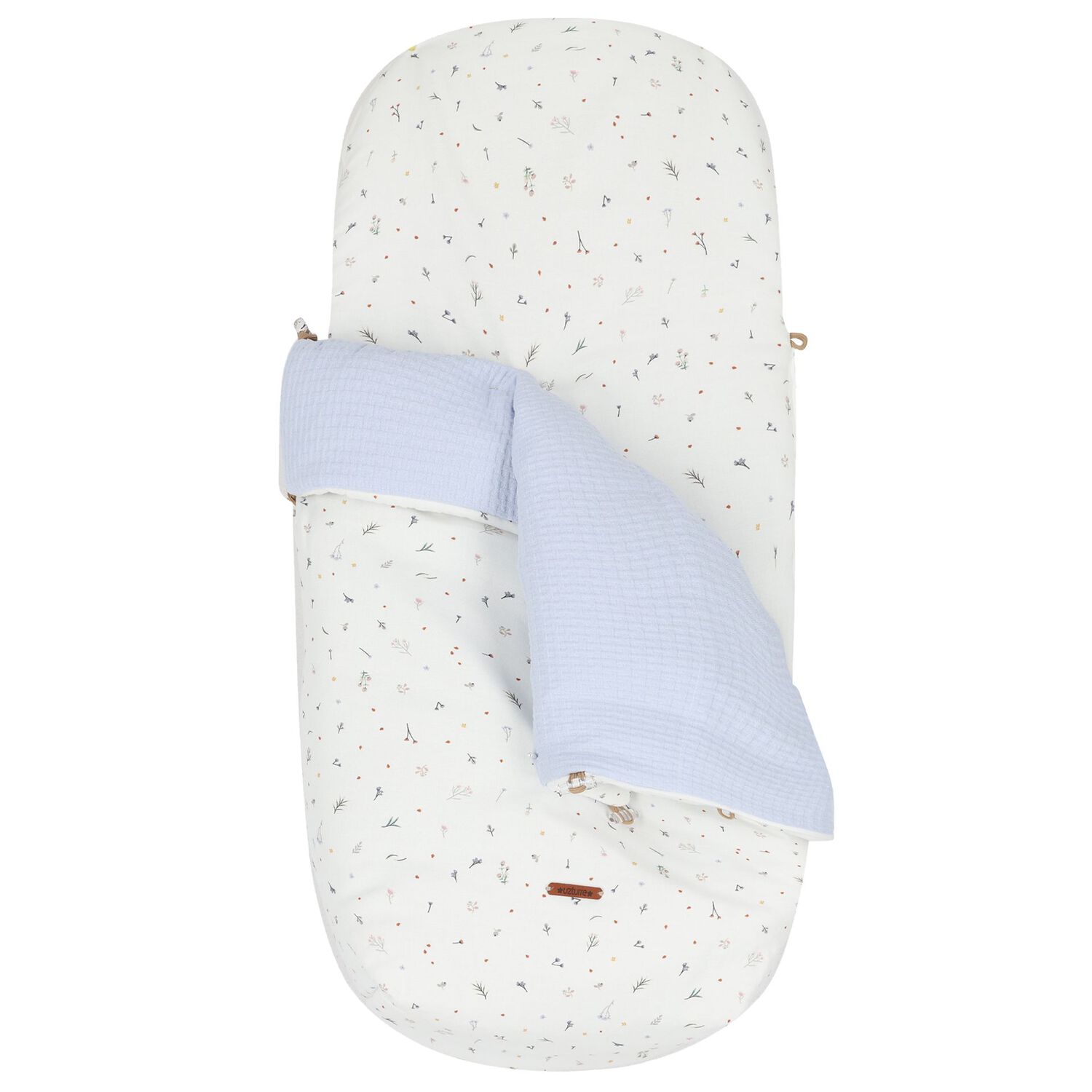 Ivory & Blue Floral Baby Nest, 2, hi-res image number null