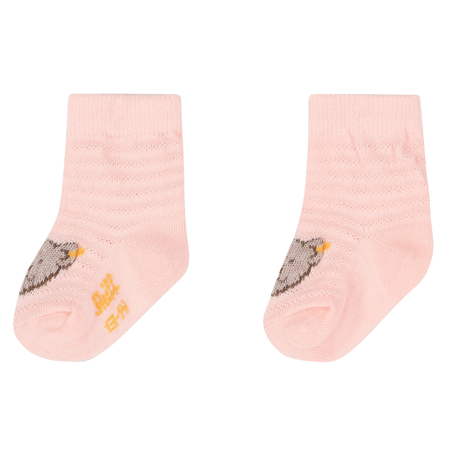 Baby Girls Pink Teddy Socks, 1, hi-res image number null