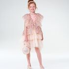 Girls Pink Embellished Tulle Dress, 1, hi-res