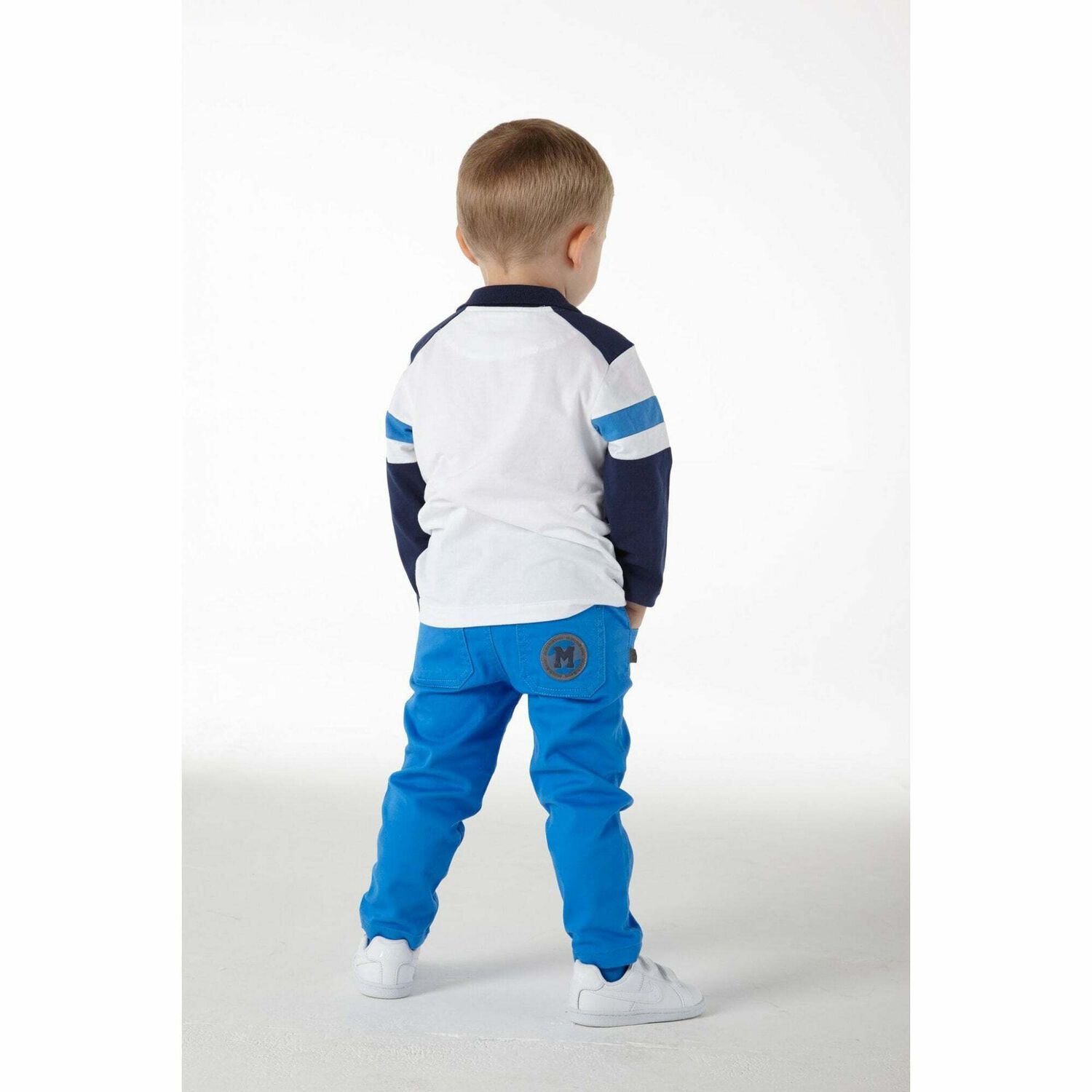 تيشيرت بولو باللون الابيض والكحلى للاولاد, 1, hi-res