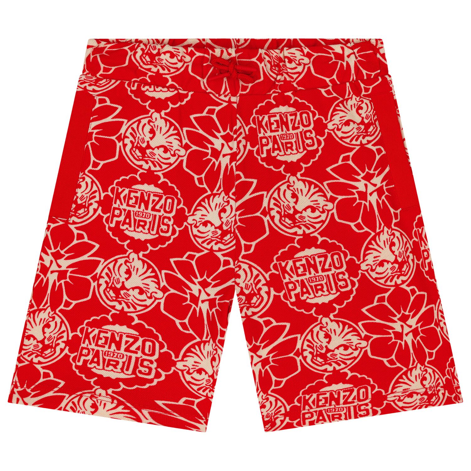 Boys Red Logo Shorts, 1, hi-res