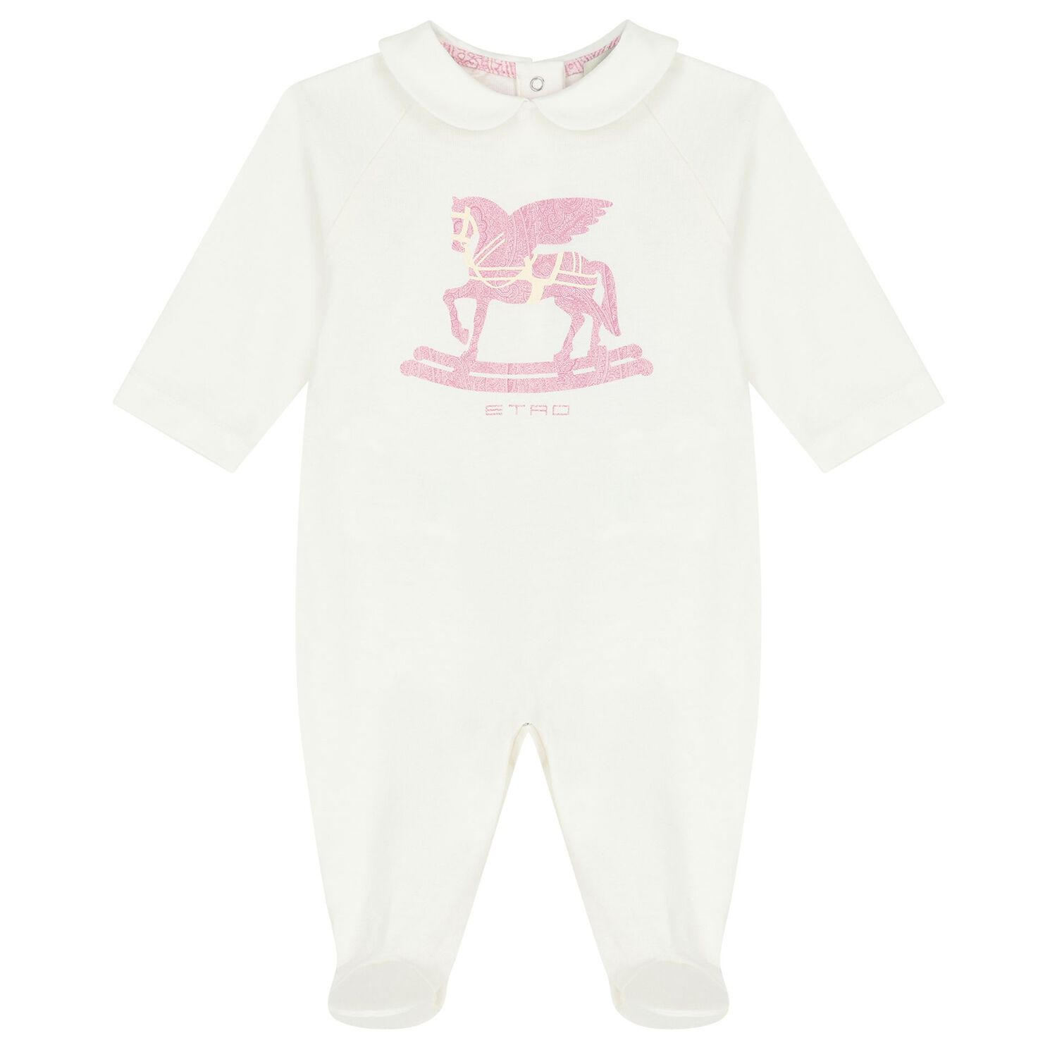 Baby Girls White & Pink Paisley Babygrow Gift Set, 2, hi-res