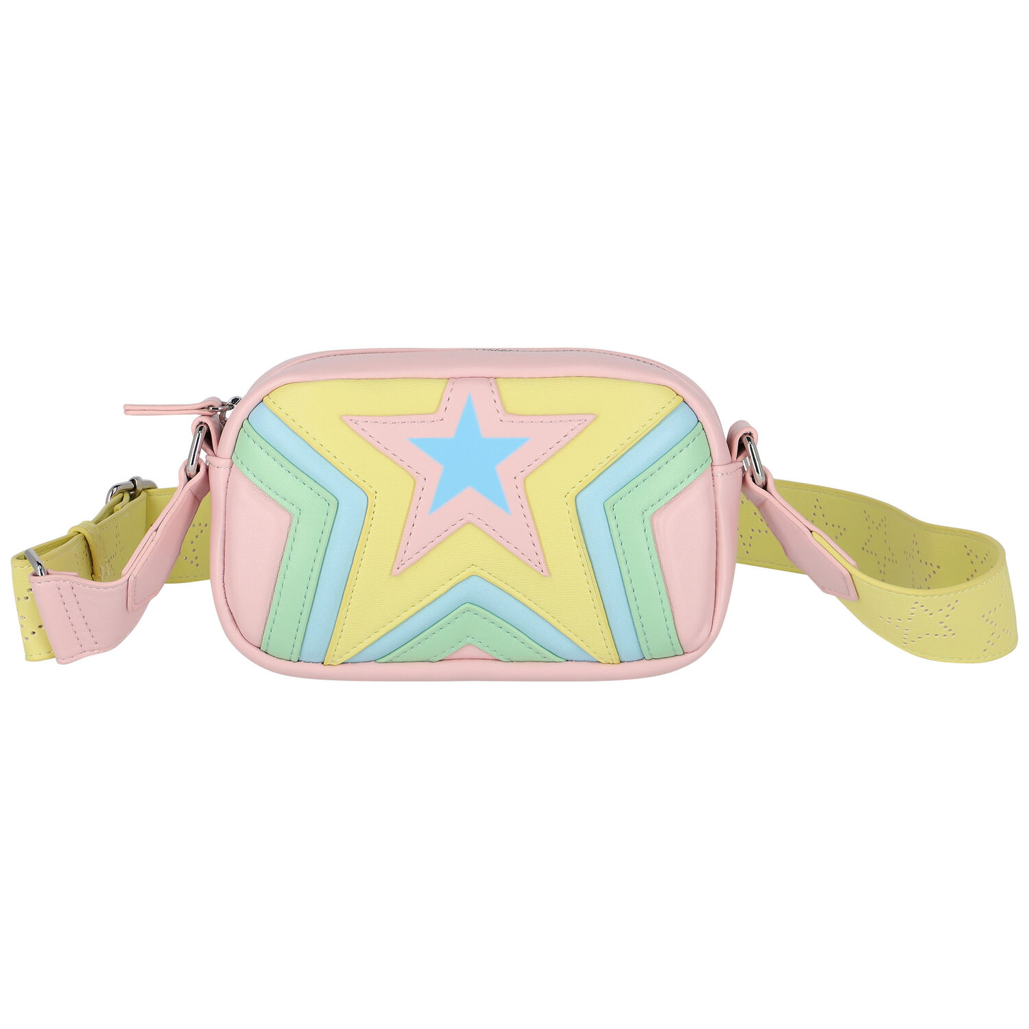 Girls Pink & Multicolor Star Bag, 1, hi-res