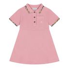 Baby Girls Pink Check Polo Dress, 1, hi-res