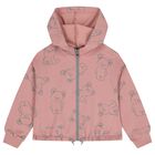 Girls Pink & Grey Teddy Bear 3 Piece Tracksuit, 2, hi-res