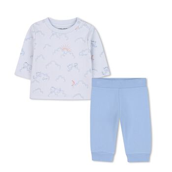 Younger Boys Blue Clouds Trousers Set
