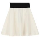 Girls Ivory Logo Skirt, 1, hi-res