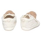 Ivory & Beige Sherpa Teddy Bear Baby Pre Walker Shoes, 1, hi-res