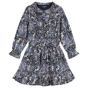 Le Chic Girls Muti-Coloured Pleated Dress, 1 Girls Muti-Coloured Pleated Dress
