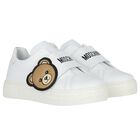 White Teddy Bear Logo Trainers , 2, hi-res
