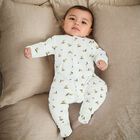 Baby Boys White Printed Babygrow, 1, hi-res