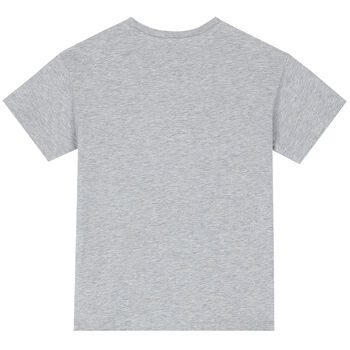 Boys Grey Tiger Logo T-Shirt