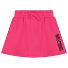 Girls Pink Logo Skirt, 1, hi-res