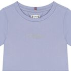 Girls Blue Logo Dress, 2, hi-res