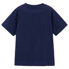 Boys Navy Blue Robot T-Shirt, 2, hi-res
