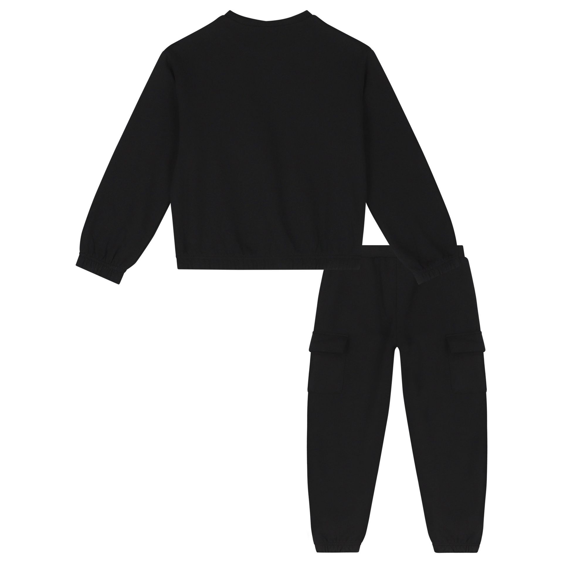 Plain black tracksuit girls outlet