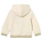 Younger Boys Ivory Dino Hooded Top, 1, hi-res