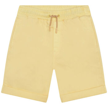 Boys Yellow Logo Shorts
