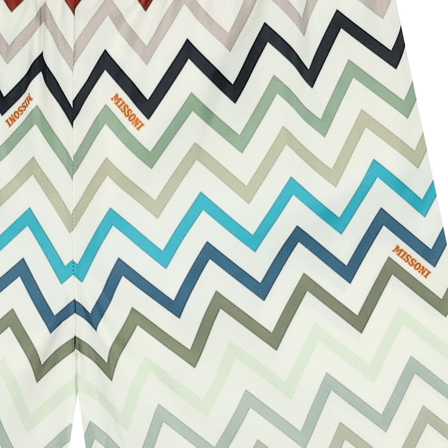 Younger Boys Multi-Coloured Zig Zag Swim Shorts, 1, hi-res