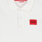 Boys Mini Me White Logo Polo Shirt, 2, hi-res