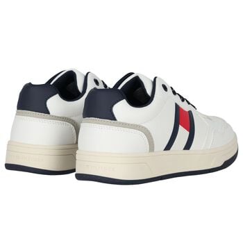 Boys White Logo Trainers