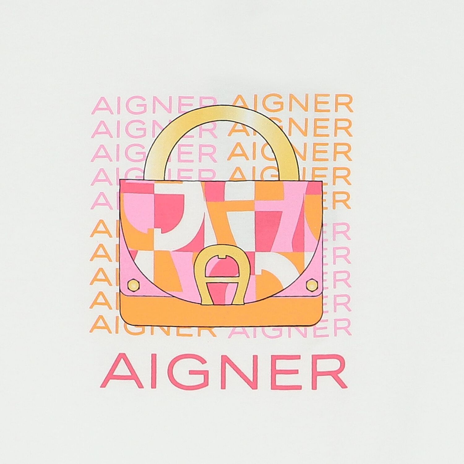 تيشيرت بنات بالشعار باللون الأبيض, 1, hi-res