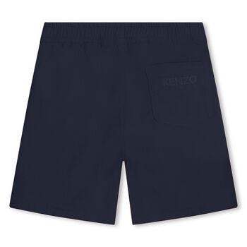 Boys Navy Blue Logo Shorts