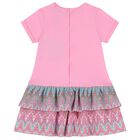 Younger Girls Pink Logo Bag Dress, 1, hi-res