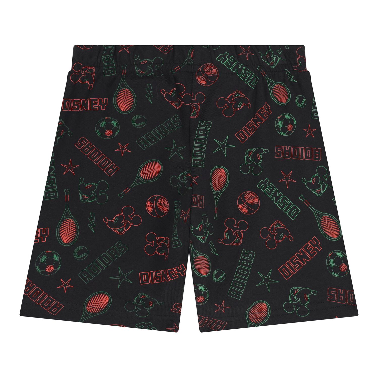 Orange & Black Disney Logo Baby Shorts Set, 1, hi-res