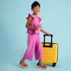 طقم بنطلون بنات قطني بفتحات باللون الوردي, 1, hi-res