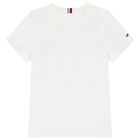 Boys White Logo T-Shirt, 3, hi-res