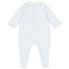 Baby Boys Blue Embroidered Babygrow, 2, hi-res