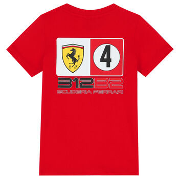Red Logo Ferrari T-Shirt
