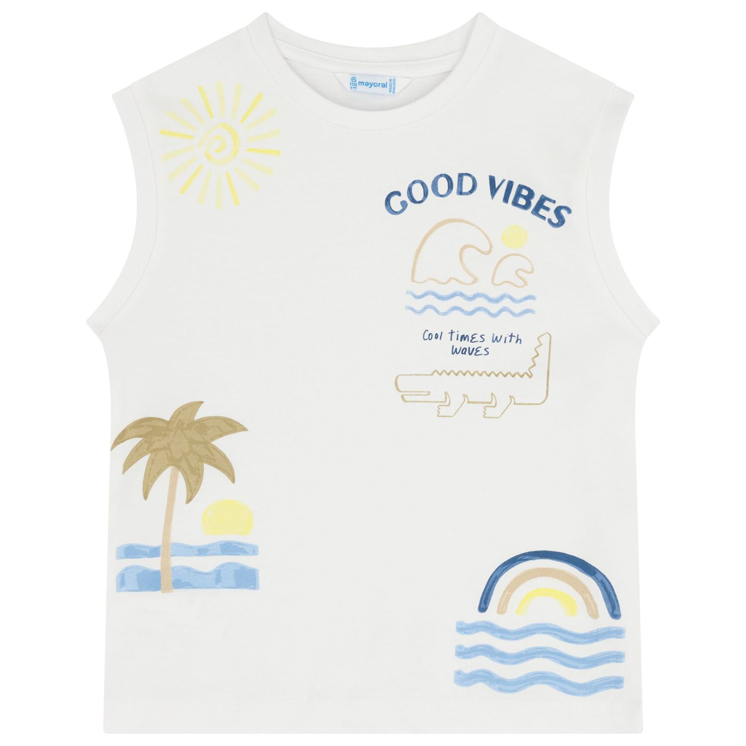 Boys Yellow & Navy Blue Surfboard Shorts Set, 2, hi-res