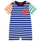 Baby Boys Multi-Colored Logo Romper, 1, hi-res