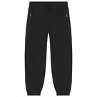 Black Teddy Bear Logo Joggers, 1, hi-res