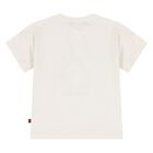 Younger Girls Ivory Teddy Bear Logo T-Shirt, 1, hi-res