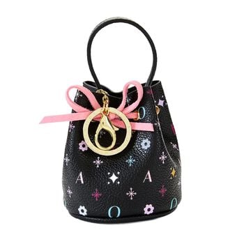 Girls Black Mini Handbag Keychain ( 8CM )