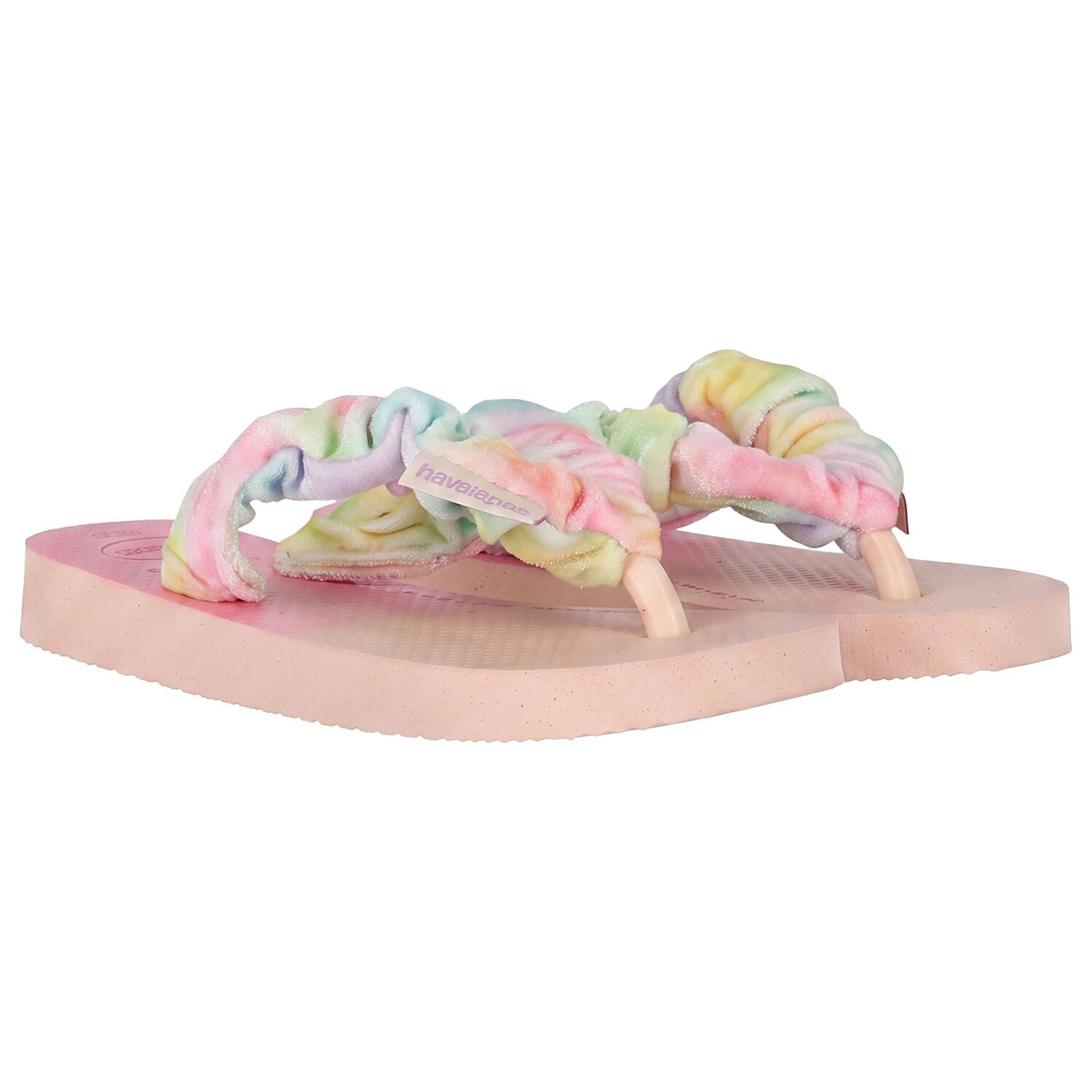 Girls Pink Logo Flip Flops, 1, hi-res