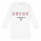 Girls White Logo Sweatshirt Dress, 1, hi-res
