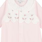 Girls Pale Pink Floral Babygrow, 1, hi-res