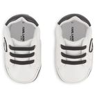 Baby Boys White Ikonik Karl Pre Walker Shoes, 1, hi-res