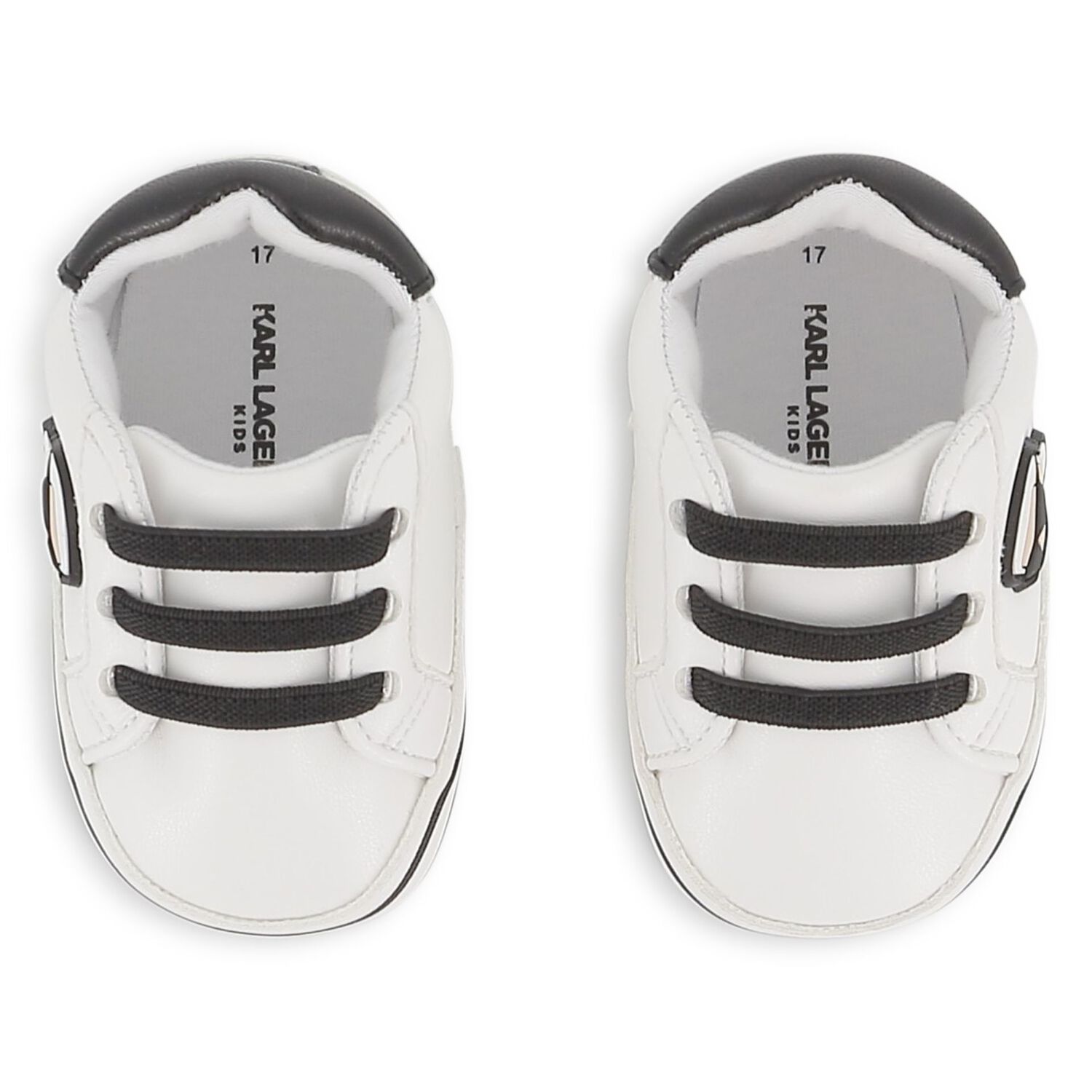 Baby Boys White Ikonik Karl Pre Walker Shoes, 1, hi-res
