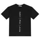 Boys Black Logo T-Shirt, 1, hi-res