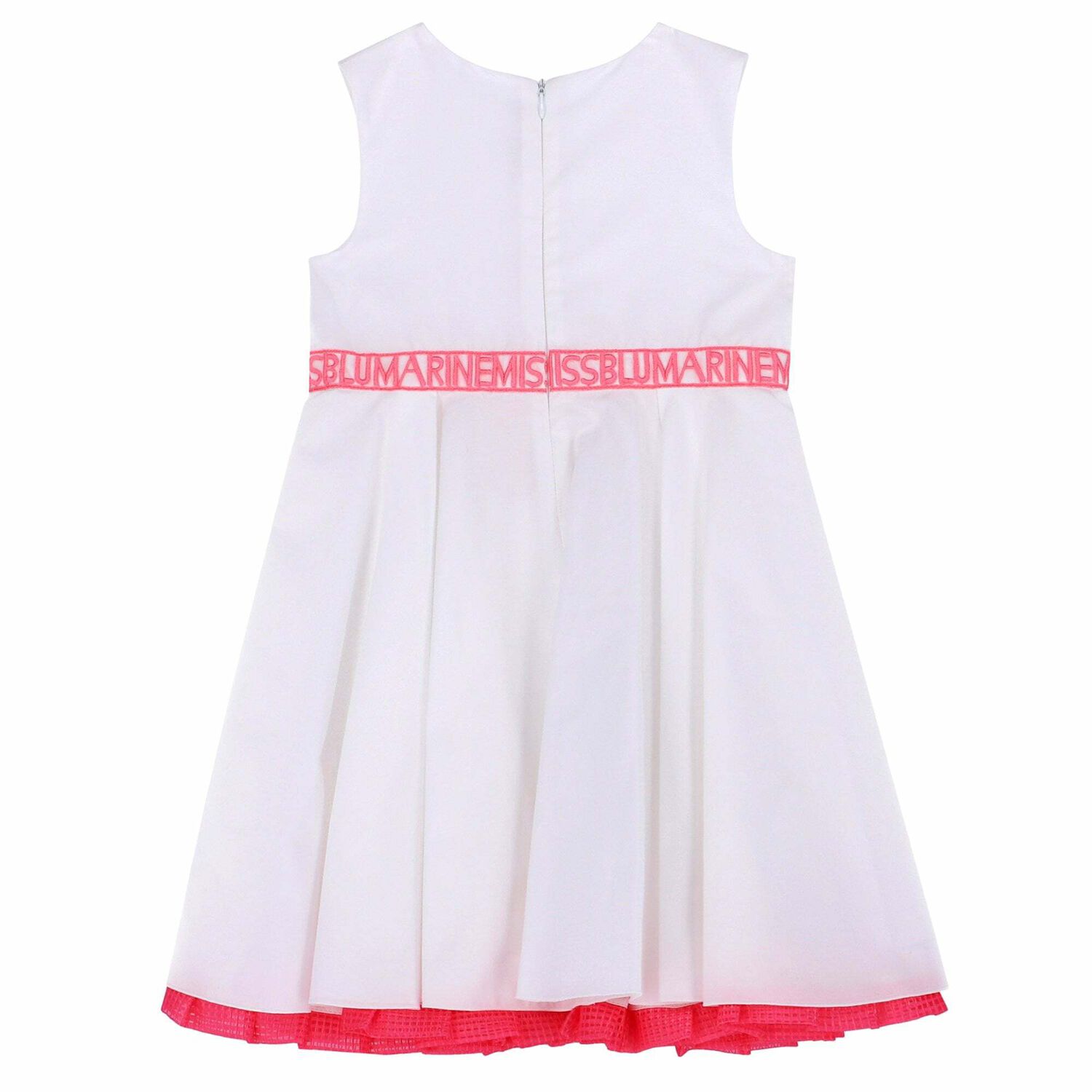 Girls White Embroidered Dress, 1, hi-res image number null