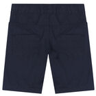Younger Boys Navy Logo Chino Shorts, 2, hi-res